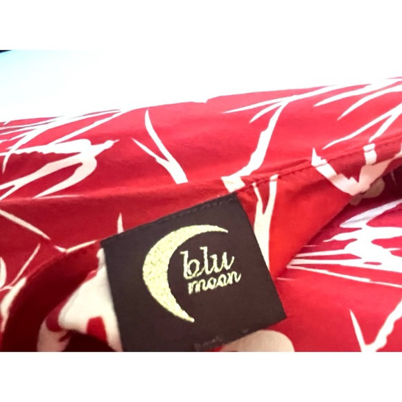 BLU MOON Red Bird Bias High Low 100% Silk Maxi Dress Brand New w/Tags Sz. Small - Picture 7 of 10